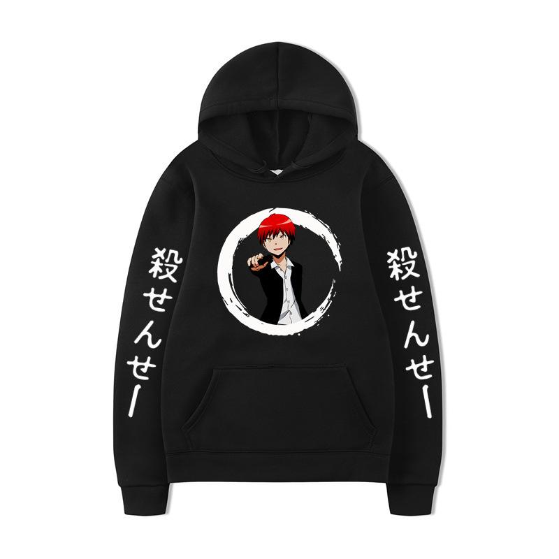 Japanese Anime Hoodies Print Fashion Sweatshirt Hip Hop Casual Unisex Autumn Winter Fleece Streetwear Tops