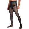 Meias-Calças Masculinas Transparentes Sem Virilha Brilhantes Lisas Cintura Média Leggings Elásticas Meias-Calças Transparentes Leves