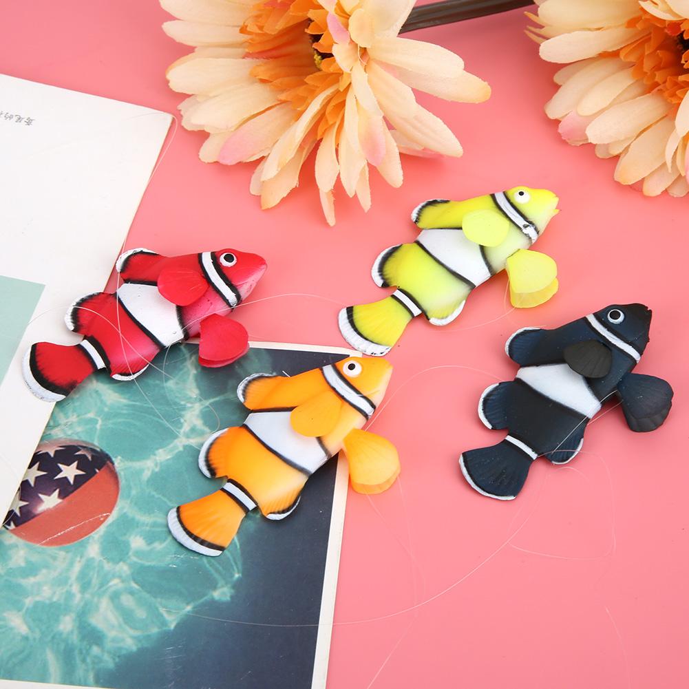 Silicone Bionic Luminous Clownfish Fish Swim Decoration for Fish Tank Aquarium