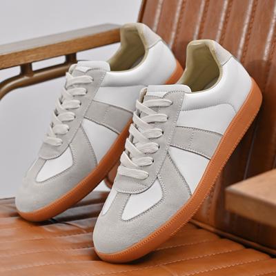 Cowhide White Shoes, Men's Sports and Leisure Leather Shoes, Flat-bottomed German Training Shoes Men's Shoes Trendy Forrest Gump Shoes Men