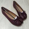 Split-toed shoes women's evening breeze gentle soft leather pig's trotters shoes shallow mouth flat shoes bow single shoes small leather shoes