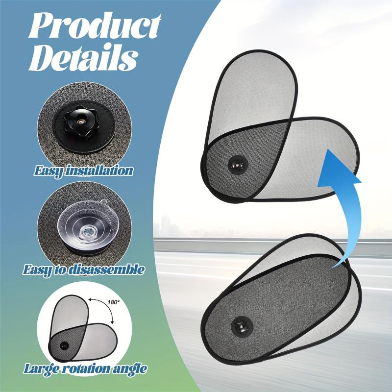 Car Side Window Sunshade Rotatable Adjustable Summer Sun Protection Heat Insulation UV Protection Car Sunshade Board Accessories