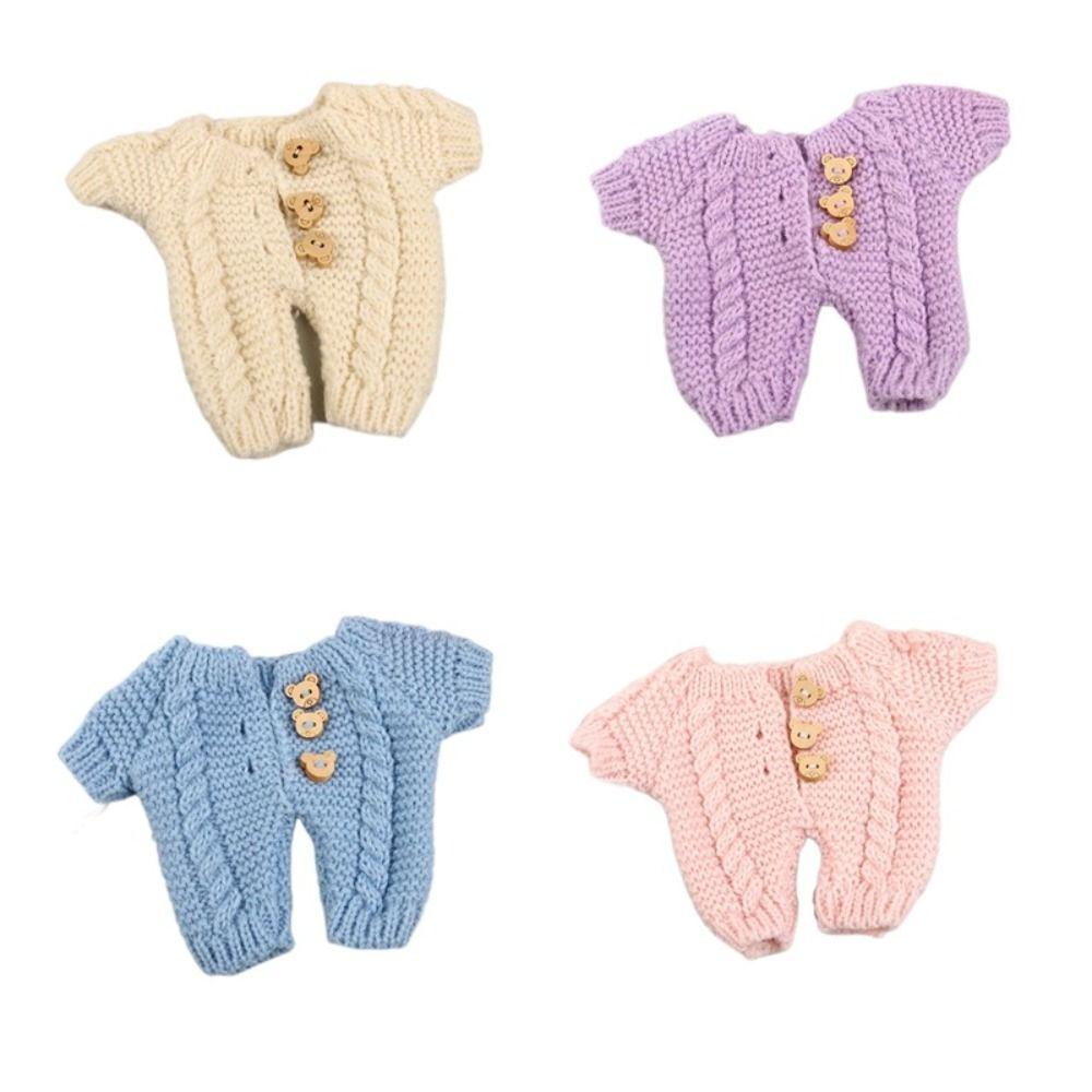 

Lovely 20cm Cotton Doll Clothes Cute jumpsuits Kid Gift Onesie фиолетовый