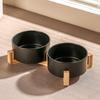 Schwarze Keramik Anti-Kipp Katze & Hund Futter-/Wassernapf