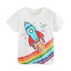 Little maven Baby Boys Children's Clothing Tops Tees 2026 Summer Cartoon Rocket Space T Shirts Teenagers  t-shirts Kids Clothes