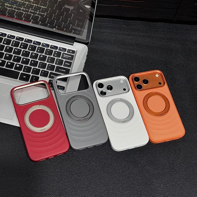 Magnetic Phone Case With 360 Rotating Kickstand IPhone 17 Pro Max 16 15 14 Plus Shockproof Frosted Acrylic Cover