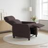 Massage Recliner Dark Brown Fabric