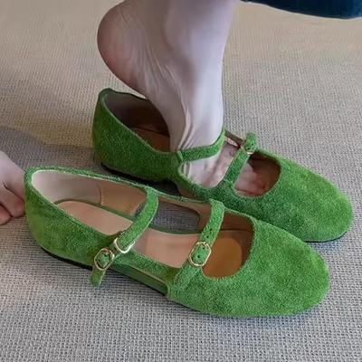 Cowhide Version~ Genuine Leather Shallow Mouth Mary Jane Shoes Women's 2025 New Super Soft Casual Commuting Small Leather Shoes Women's Single Shoes