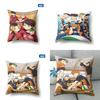 Luxurious Peach Velvet Haikyuu Shoyo Hinata Pillow Protector With Anime Pattern Design