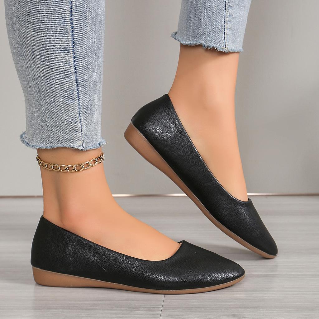 Fashion Specials Plus Size Flat Bottom Comfortable Shallow Shoes Plus Size Women's Casual Shoes with Easy To Wear and Take Off in Spring