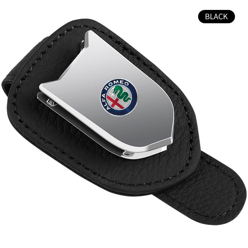 

For Alfa Romeo Car Eyeglass Storage Clip Sun Visor Sunglasses Holder for Alfa Romeo Spider Giulia Giulietta 147 156 159 Mito Ste чёрный