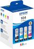 Epson 104 EcoTank Multipack Cyan/Magenta/Yellow/Black Ink Set (8715946684888)