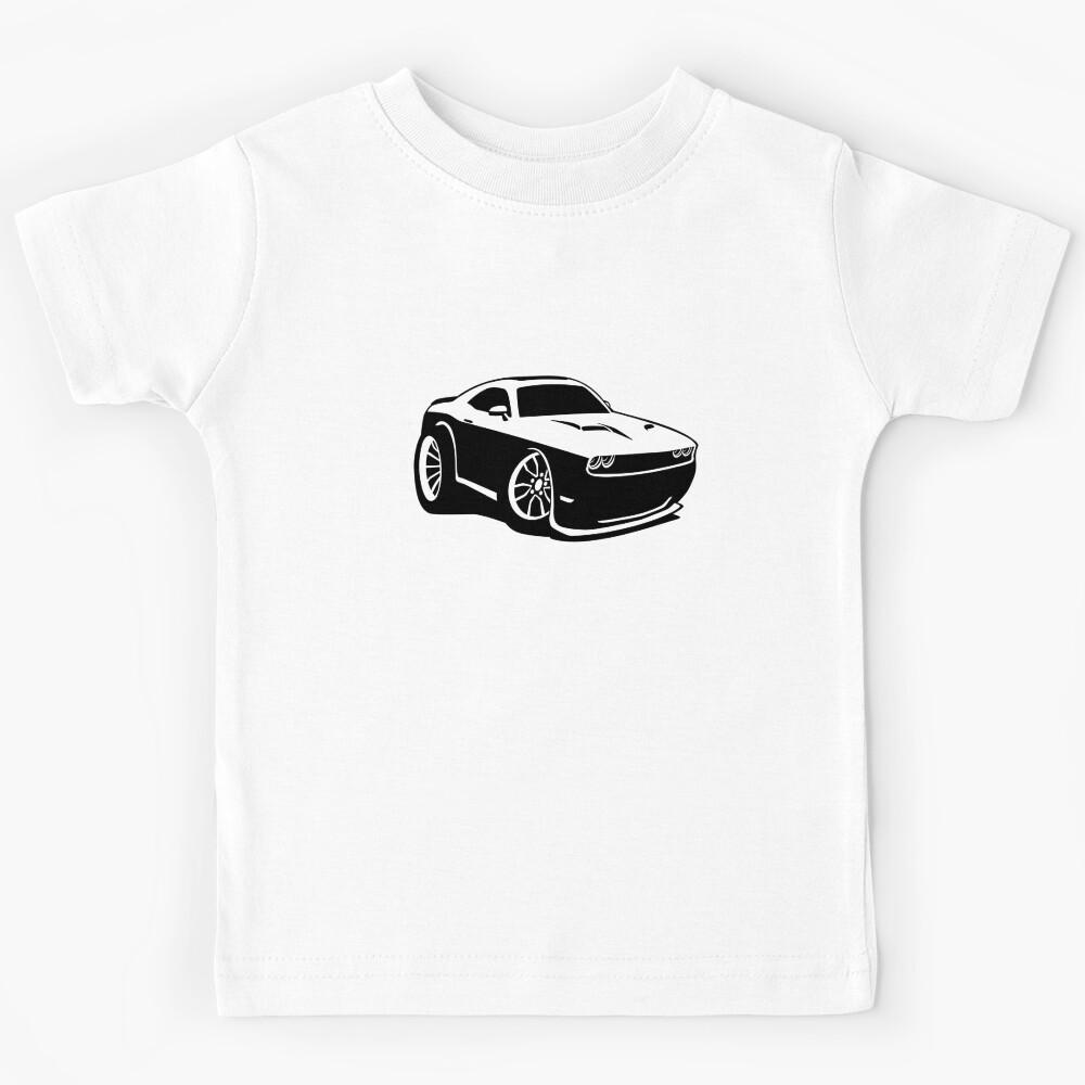 Modern American Muscle Car Cartoon Illustration Kids T-Shirt 100