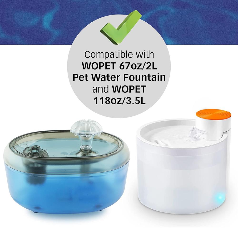 Charcoal Replacement Filters Cat Water Fountain Filter for 67oz/2L & 71oz/2.1L & 118oz/3.5L Dog Water Bowl Drinking Dispenser