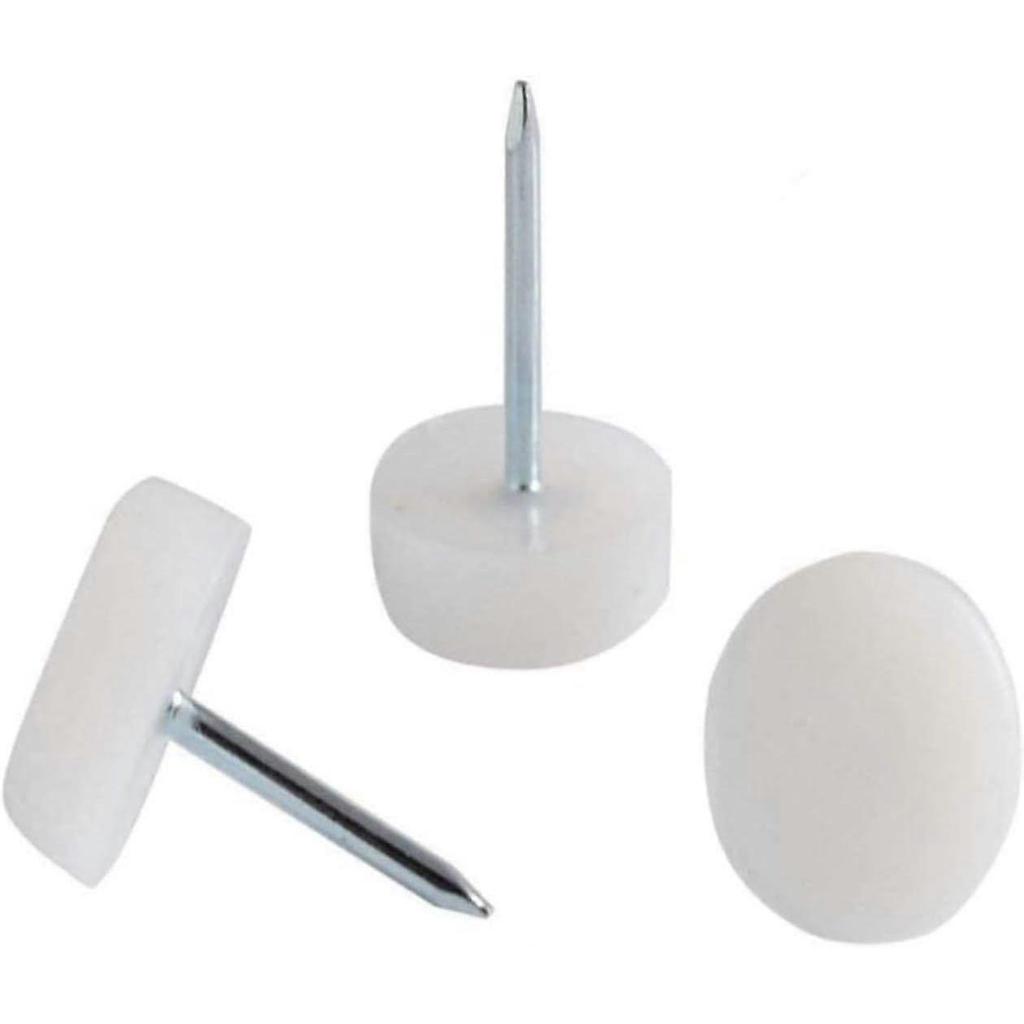 150Pcs 20mm Nylon Furniture Sliders Nail On Chair Leg Floor Protectors Nail with
