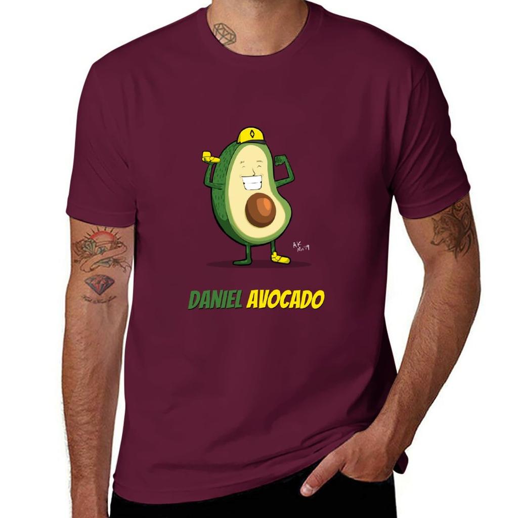 Daniel Avocado TShirt boys whites boys animal print aesthetic clothes mens graphic tshirts funny
