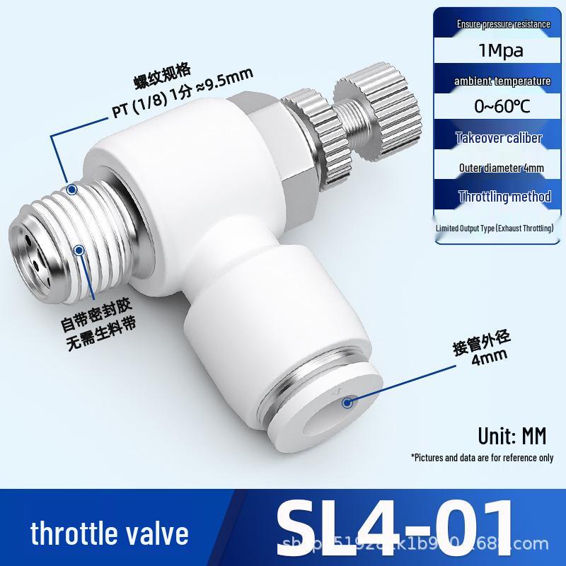 Zhuoji Adjustable Speed Control Throttle Valve SL 6 8 01 02 M5