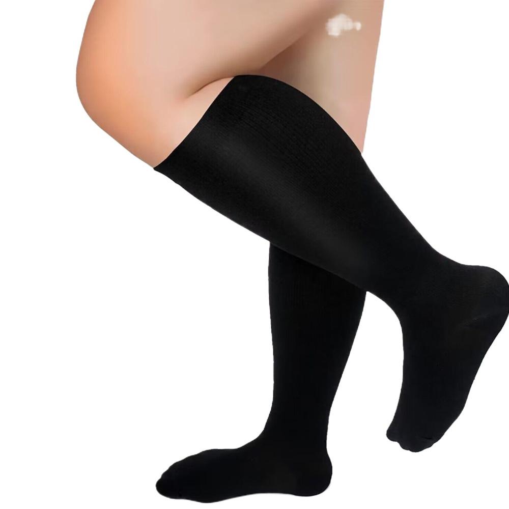 Solid Color Compression Socks Plus Size Hosiery New Calf Socks Women Men