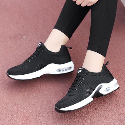Damen Sneakers mit Luftpolsterung, lässige Schnürschuhe, flache atmungsaktive Schuhe aus Mesh, weibliche Turnschuhe, Körbe