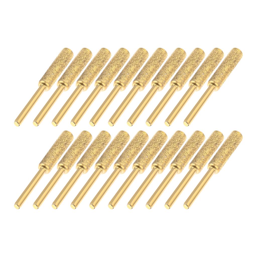 20Pcs Chainsaw Sharpening Grinding Stones Chainsaw Burr Grinding Head File for Sharpening Chainsaw Blade Polishing Grinding Tool
