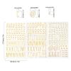 3 Sheets 3D Gold Puffy Letter Number Stickers 1 Inch Golden Foam Alphabet Letter Stickers for DIY Gift Scrapbooking Cup Decor