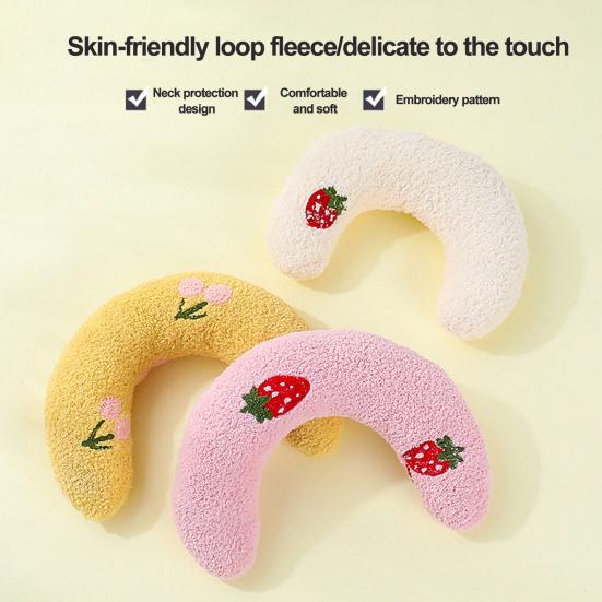 Soft Fluffy Cat Neck Pillow Calming U-Shaped Joint Relief Sleeping Improve Neck Support Pet Pillow Dog Cat Supplies