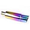 MUTEKI Muffler Tail Throw Exhaust Tailpipe for Light Stainless Easy Universal Fit Cutter, Vehicles, Steel, Installation, Titanium-Look Muffler,