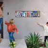Love You More Vintage Metal Sign Plaque Romantic Metal Wall Art Express Love & Warmth for Above Door Bedroom Living Room