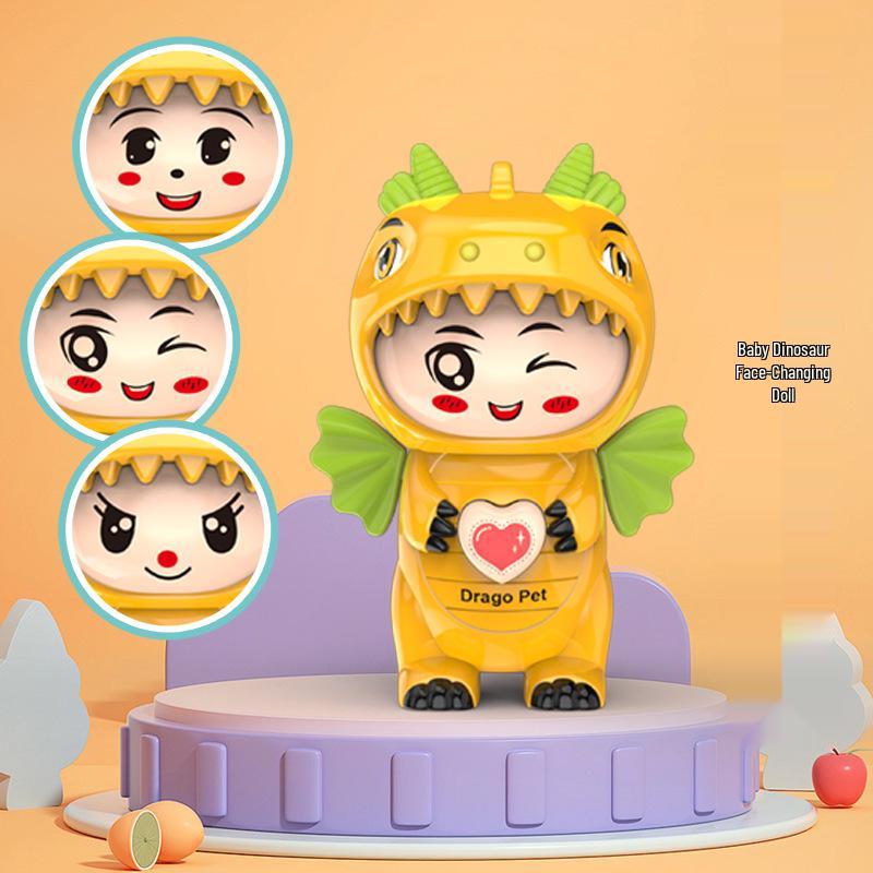 Expressive Decompression Snake & God of Wealth Face-Changing Keychain Doll