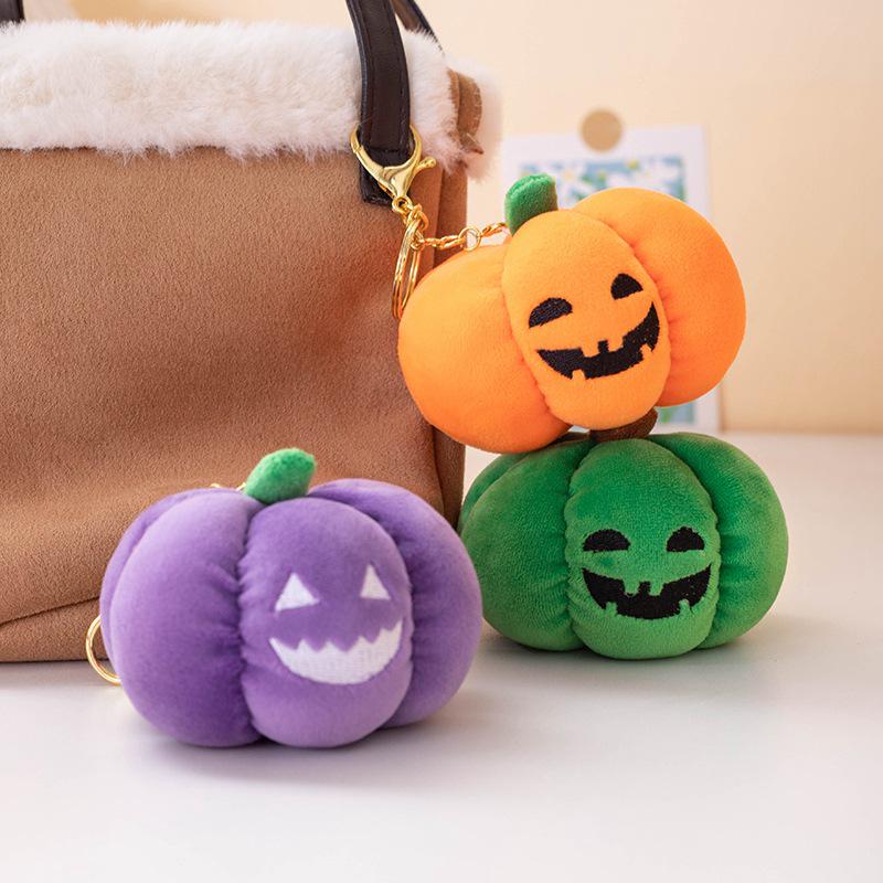 Luminous Halloween Pumpkin Plush Keychain Doll Ornament