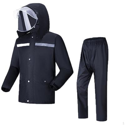 Rain Suit Adjustable Cuffs for Men Elastic Waist Full Body Jacket and Pants