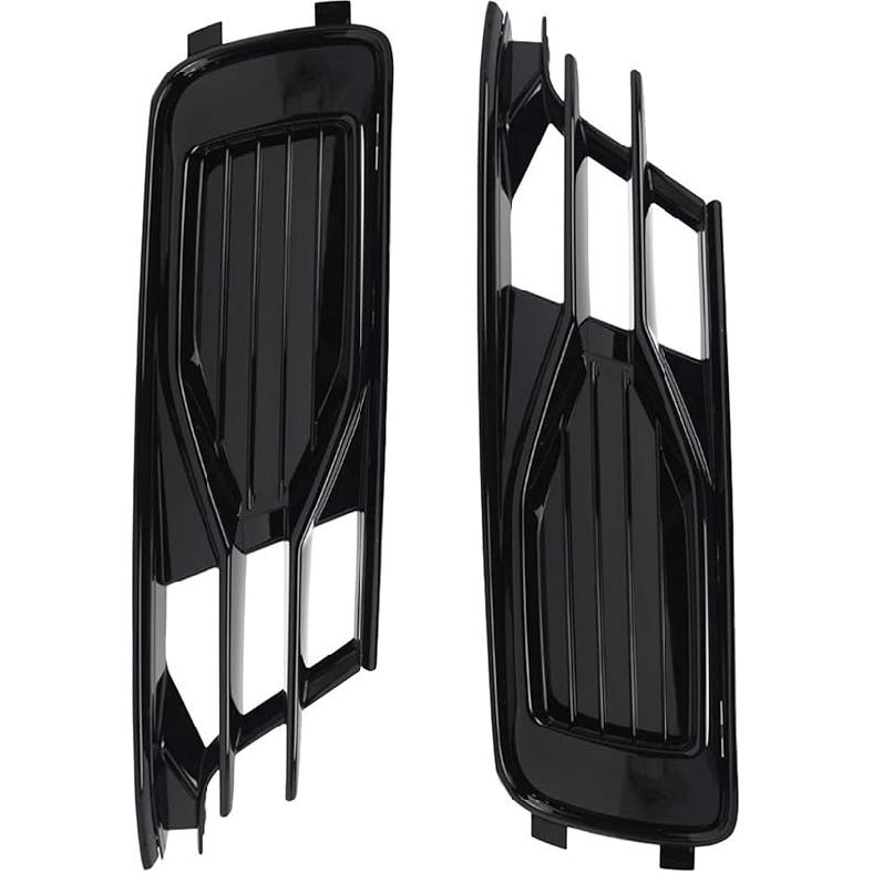 Fog Light Lamp Lower Grille Cover Compatible for Au-di A6 C7 C7.5 Sedan 2016 2017 2018 Black Grill 4G0807681AD 4G0807647T Car Accessories(1