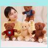 Cute License Plate Pattern Knitted Sweater Teddy Bear Plush Toy