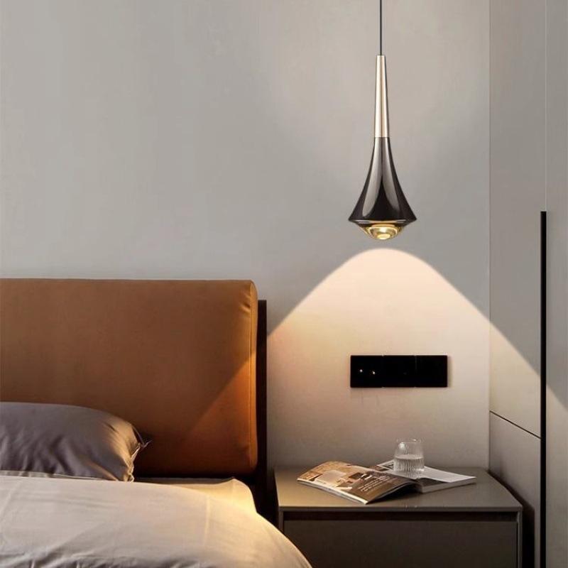 

Bedroom Deco Pendant Light Modern LED Hanging Lamp With COB Buld чорний