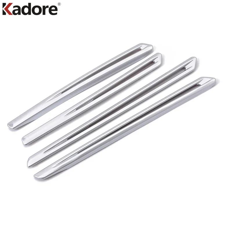 Car Inner Door Audio Speaker Trim Cover For Volkswagen VW Tiguan 2017 2018 Carbon Fiber Interior Accessories