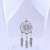 Women's Ethnic Style Retro Dream Catcher Feather Pendant Sweater Chain Necklace