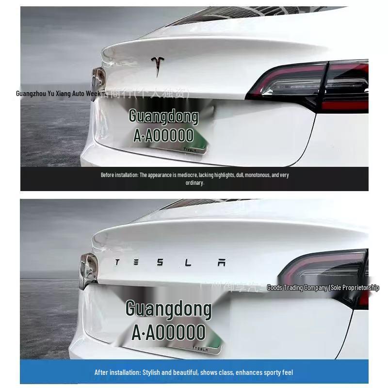 Tesla Model 3/S/Y/X Trunk Letter Stickers - TESLA Car Modification.