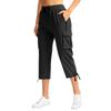 Dames Cargo Capris Met 6 Zakken Lichtgewicht Snel Droog Buiten Reizen Casual Comfortabele Zomerbroek