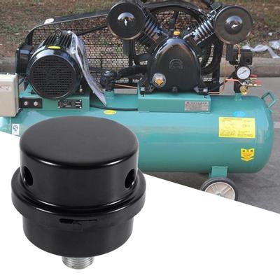 Air Compressor Muffler Small Noise Reduction Black Block Dust Moisture Air Intake Filter