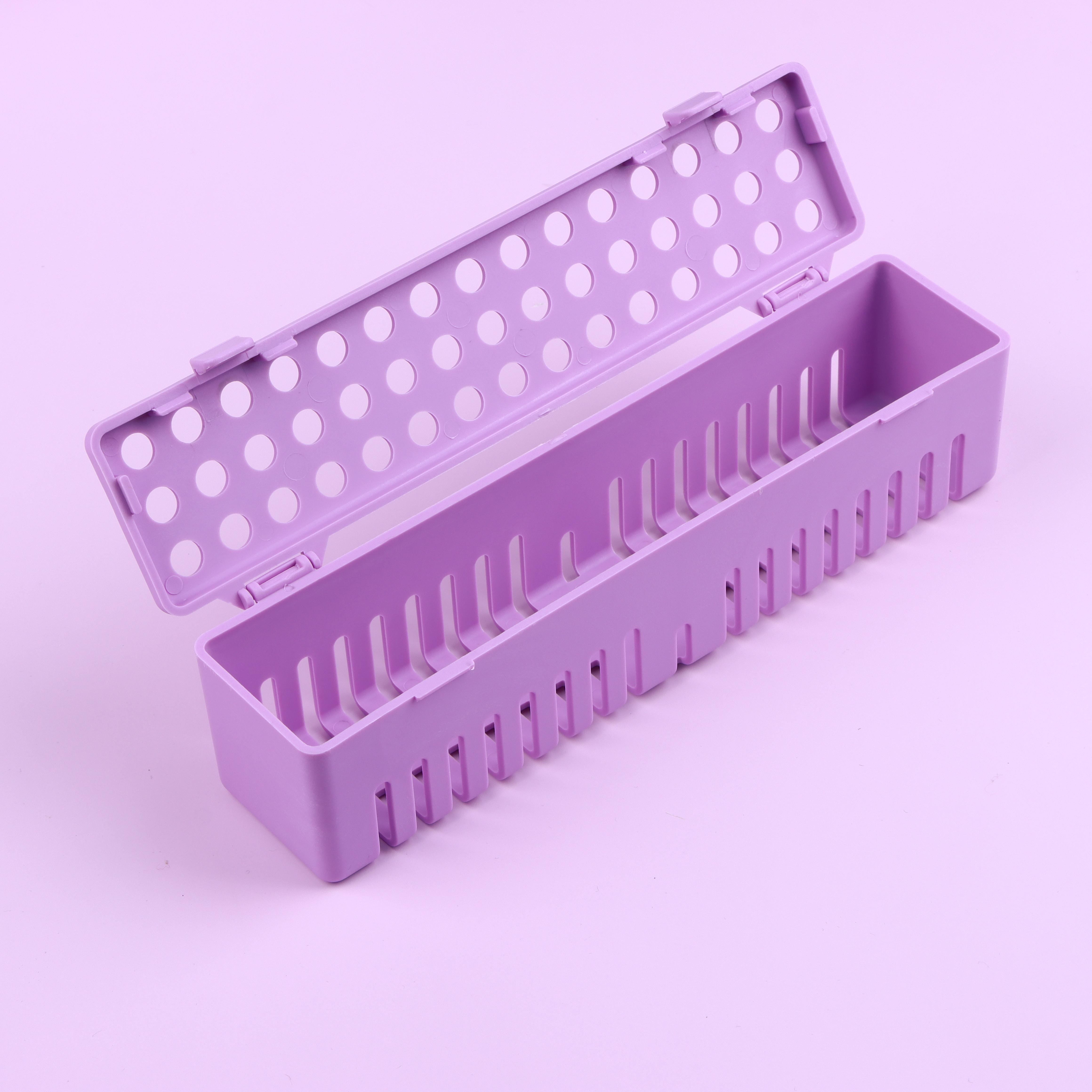 Dental Instrument Disinfection Box High Temperature Resistant Autoclave Tray Tooth Extraction Holder For Oral Care Tools Box фиолетовый