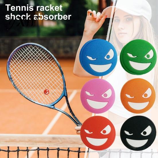 Smorzatori per Racchette in Silicone Tennis Vibrazione Shock Assorbitori Durevoli Riutilizzabili Faccina Sorridente Smorzatore Corde Racchetta