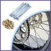 Steel 4mm Thread Dia 160mm Length Motorcycle Wheel Spokes w Nipples