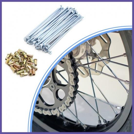 Steel 4mm Thread Dia 160mm Length Motorcycle Wheel Spokes w Nipples