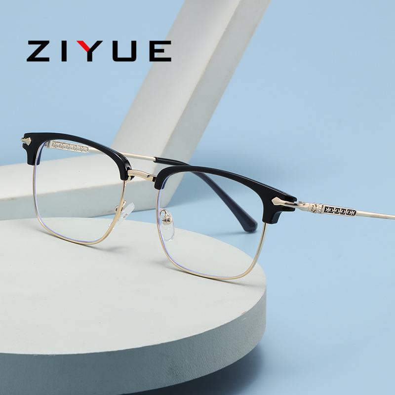 2025 Vintage TR90 Metal Anti-Blue Light Eyeglass Frames - Compatible with Prescription or Non-Prescription Lenses