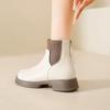 British style thick soled sock boots with back zipper Martin boots, women's autumn and winter new style stylish Chelsea short boots