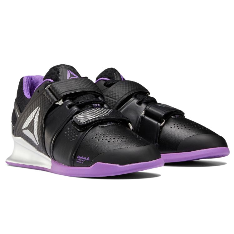 Reebok Wmns Legacy Lifter Low-Top Weightlifting Shoes Black Purple DV6231