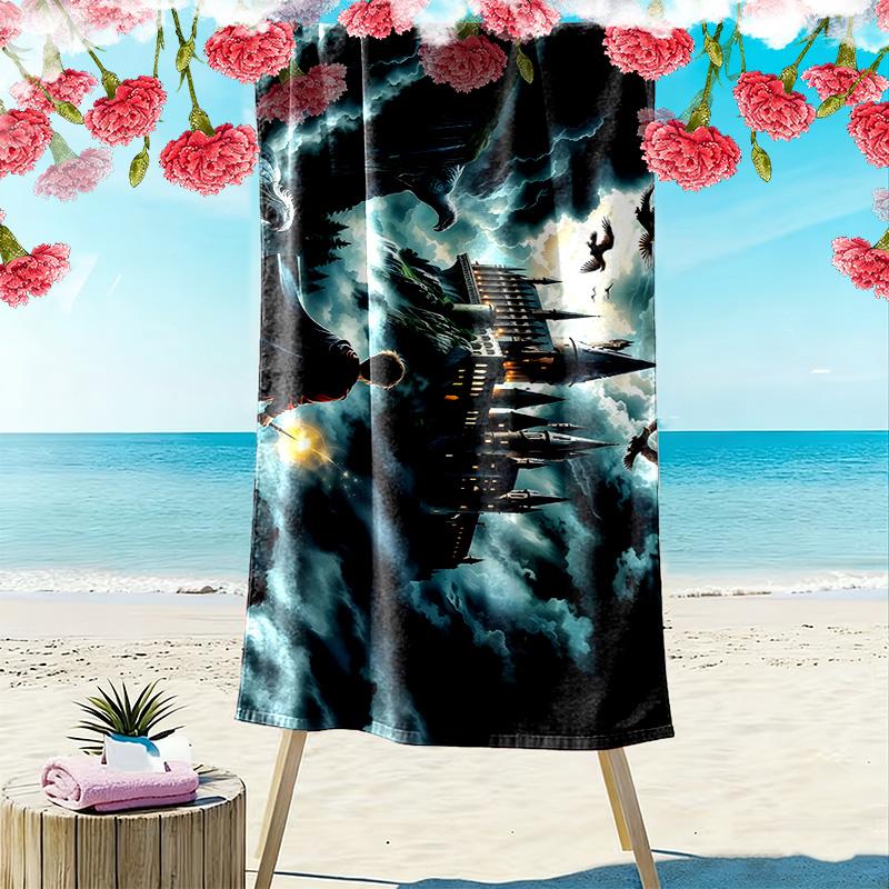 Harry Potter2 Print Beach Towel, Large Soft Quick Dry Towel for Beach Camping Swimming