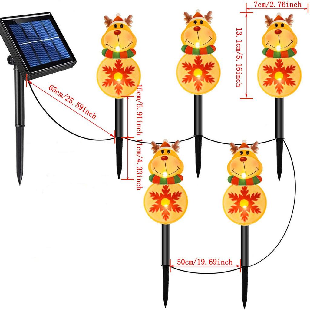 Solar Santa Claus LED Garden Stake Lights for Outdoor Lawn and Courtyard