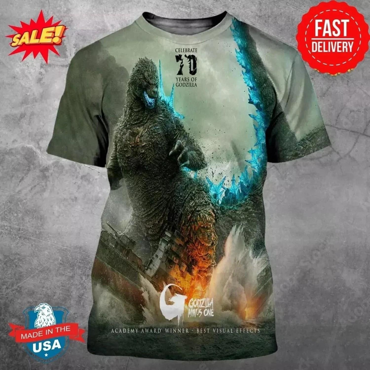 Godzilla Minus One Re-Release 3D Shirt S