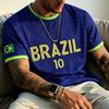 2026 Été Nouveau Brésil Jésus Maillot de Football Extérieur Entraînement de Football Respirant T-shirt Homme Séchage Rapide Top pour Sports Course à Pied